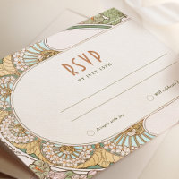 Mariage RSVP Insérer Art Nouveau Vintage par Mucha
