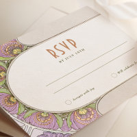 Mariage RSVP Insérer Art Nouveau Vintage par Mucha