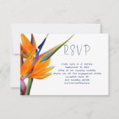 Invitation Mariage RSVP Online Bird-of-paradise Répondre Cart (Devant)
