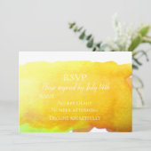 Invitation Mariage RSVP plage de sable jaune moderne aquarell (Debout devant)