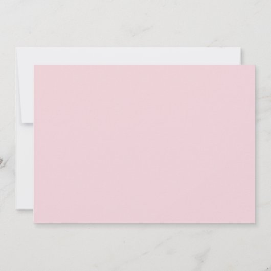 Invitation Mariage RSVP rose pastel blush thème rose (Dos)