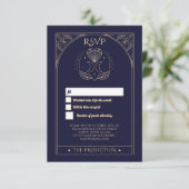 Invitation Mariage RSVP Tarot Lune Étoiles Coeurs Répondre Ca (Debout devant)