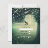 Invitation Mariage RSVP vert de la forêt enchantée (Devant)