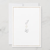 Invitation Mariage ruban arc simple en or blanc parties scint (Dos)