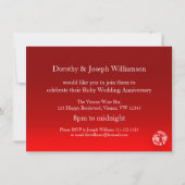 Invitation Mariage rubis pierres scintillantes photo invitati (Dos)