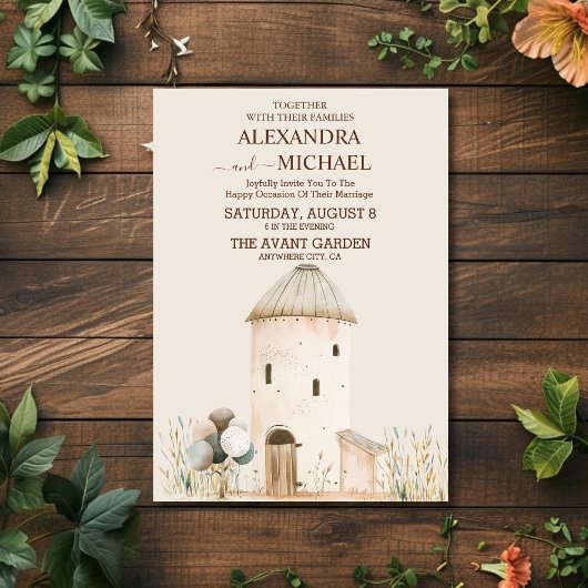 Invitation Mariage rural agricole