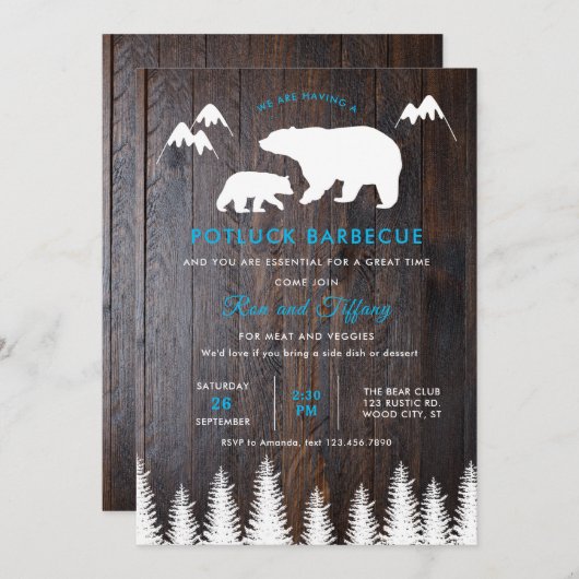 Invitation Mariage Russe BBQ (Devant / Derrière)