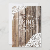 Invitation Mariage Russe de dentelle de bois de lavande (Dos)