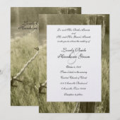 Invitation Mariage russe de Fencepost et Barbed Wire (Devant / Derrière)