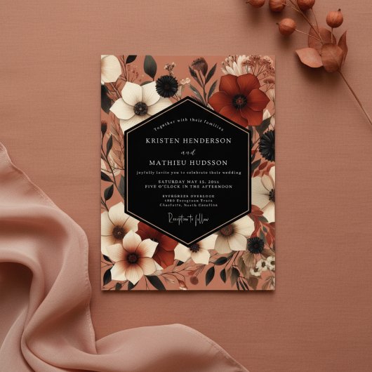 Invitation Mariage Rust Automnal Bloom