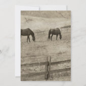 Invitation Mariage Rustic Horse (Dos)