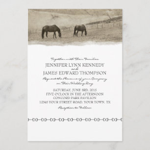 Invitation Mariage Rustic Horse