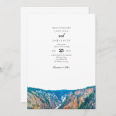 Invitation Mariage Rustic Mountains (Devant / Derrière)
