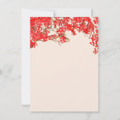 Invitation Mariage Rustic Red Berries Berry Tree Branches (Dos)