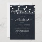 Invitation Mariage Rustic String Lights Brunch (Devant)