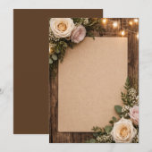 Invitation mariage rustique  (Devant / Derrière)