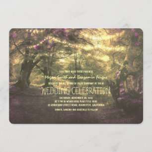 Invitation Mariage Rustique à cordes de bois