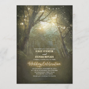 Invitation Mariage Rustique à cordes de bois