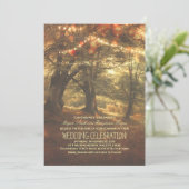 Invitation Mariage Rustique à cordes de bois (Debout devant)