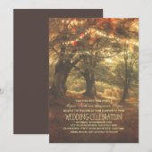Invitation Mariage Rustique à cordes de bois (Devant / Derrière)