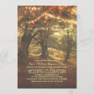 Invitation Mariage Rustique à cordes de bois