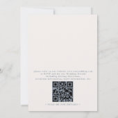 Invitation Mariage rustique à la campagne avec code QR de la (Dos)