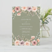 Invitation Mariage Rustique à la Fleur de Sauge (Debout devant)