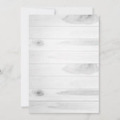 Invitation Mariage rustique à la menthe et au charbon de bois (Dos)