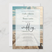 Invitation Mariage rustique à la plage (Devant)