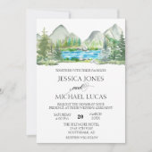 Invitation Mariage rustique à l'aquarelle de la rivière de la (Devant)