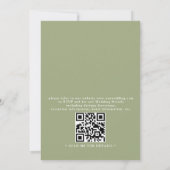 Invitation Mariage rustique à petit budget avec code QR et po (Dos)