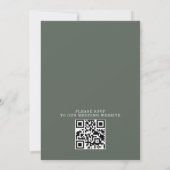 Invitation Mariage Rustique à Petit Budget avec Code QR Forêt (Dos)