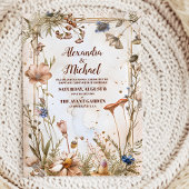 Invitation Mariage Rustique Aquarelle en Forêt