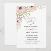 Invitation mariage rustique aquarelle florale (Devant / Derrière)
