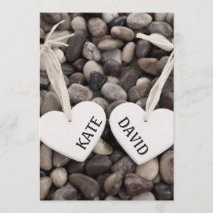 Invitation Mariage Rustique au Bord de la Mer sur la Plage av