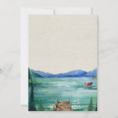 Invitation Mariage rustique au bord du lac (Dos)