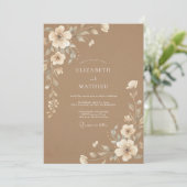 Invitation Mariage rustique au caramel doux (Debout devant)