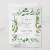Invitation Mariage rustique avec code QR pour RSVP dans la ve (Devant)