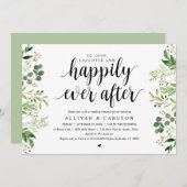 Invitation Mariage Rustique avec Dîner de Répétition de Verdu (Devant / Derrière)