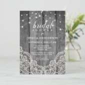 Invitation Mariage Rustique avec Lumière et Dentelle (Debout devant)
