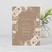 Invitation Mariage rustique bio Toffee (Debout devant)