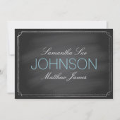 Invitation Mariage rustique Blue Hydrangea Chalkboard (Dos)