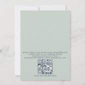 Invitation Mariage Rustique Bohème Fantaisiste Code QR Rose (Dos)