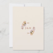 Invitation Mariage rustique bohème floral automne (Dos)