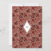 Invitation Mariage rustique boho chic aquarelle marron bordea (Dos)