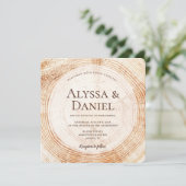 Invitation Mariage rustique Boho de montagne (Debout devant)