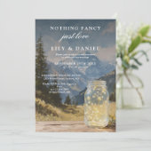 Invitation Mariage Rustique Boho Montagne Pot en Grès (Debout devant)