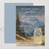 Invitation Mariage Rustique Boho Montagne Pot en Grès (Devant / Derrière)