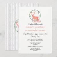 Mariage Rustique Botanique Aquarelle aux Renne