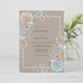 Invitation Mariage Rustique Brun Clair (Debout devant)